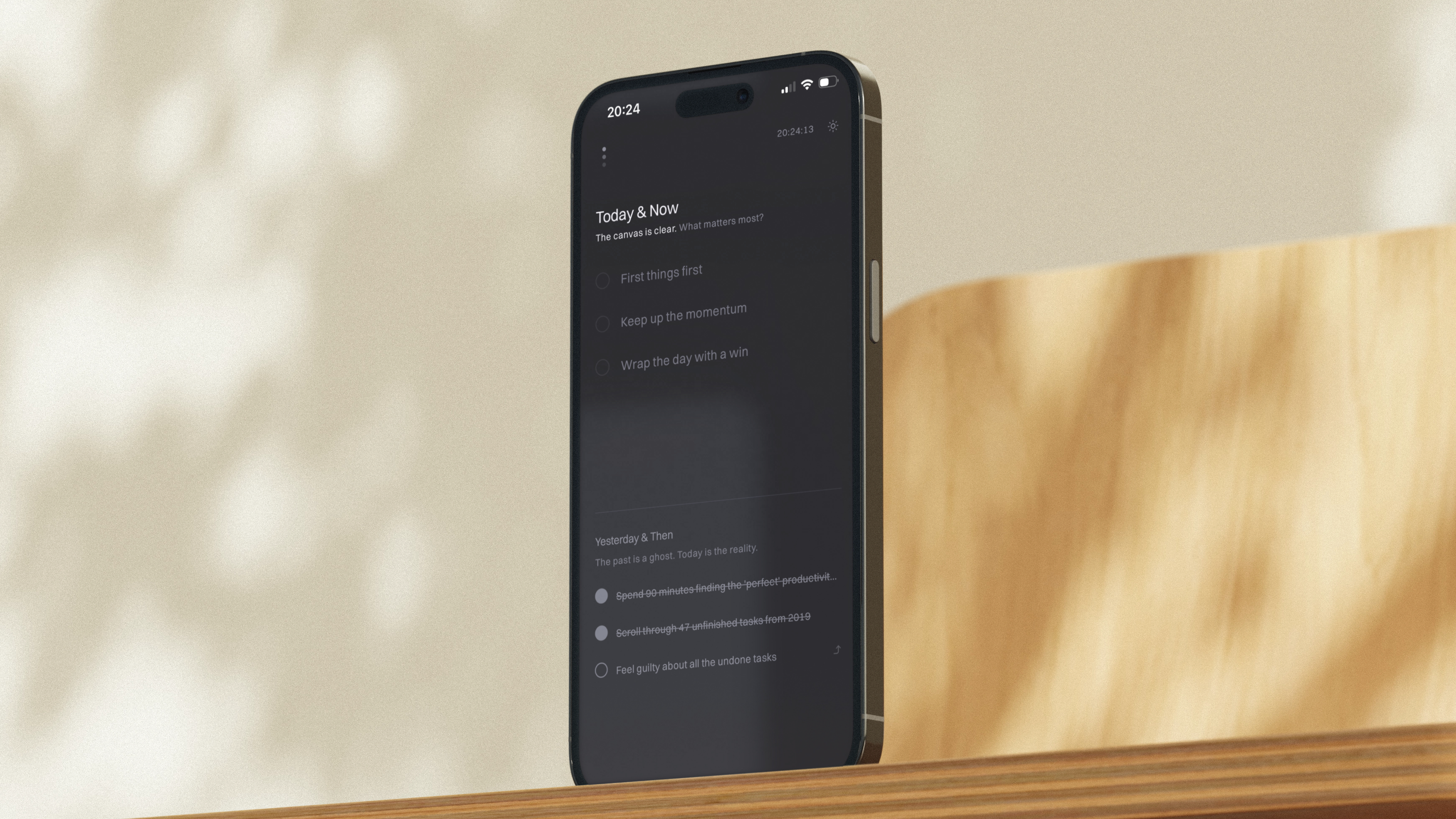 kyo first-time ux interface in ios mockup