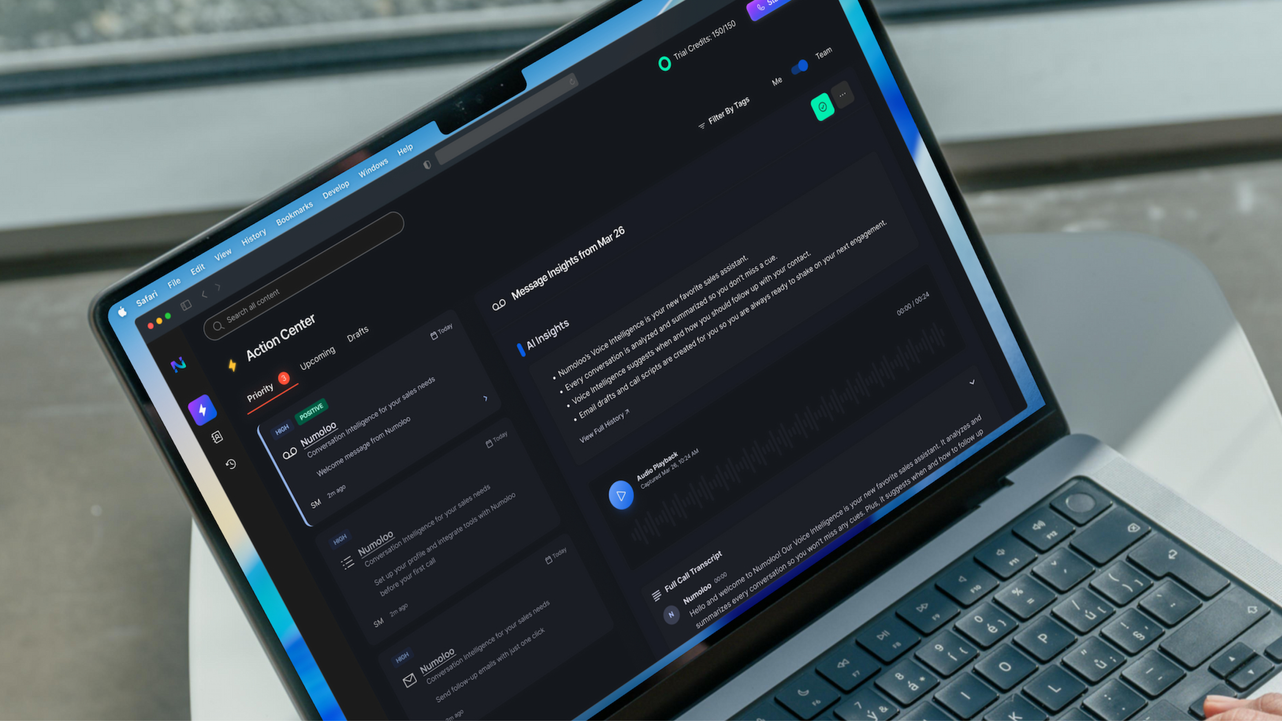 Numoloo interactive onboarding in laptop mockup