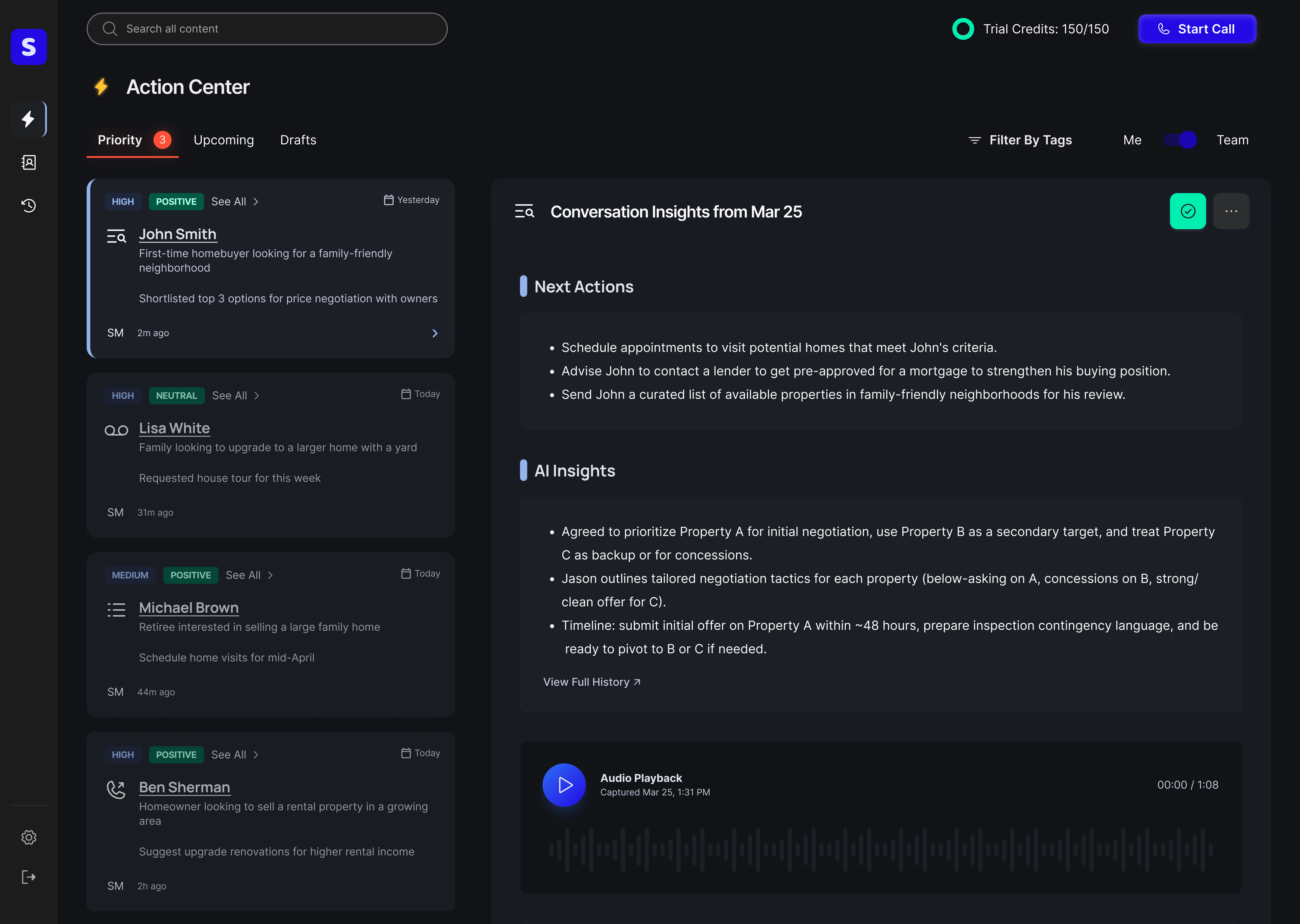SalesAI Action Center