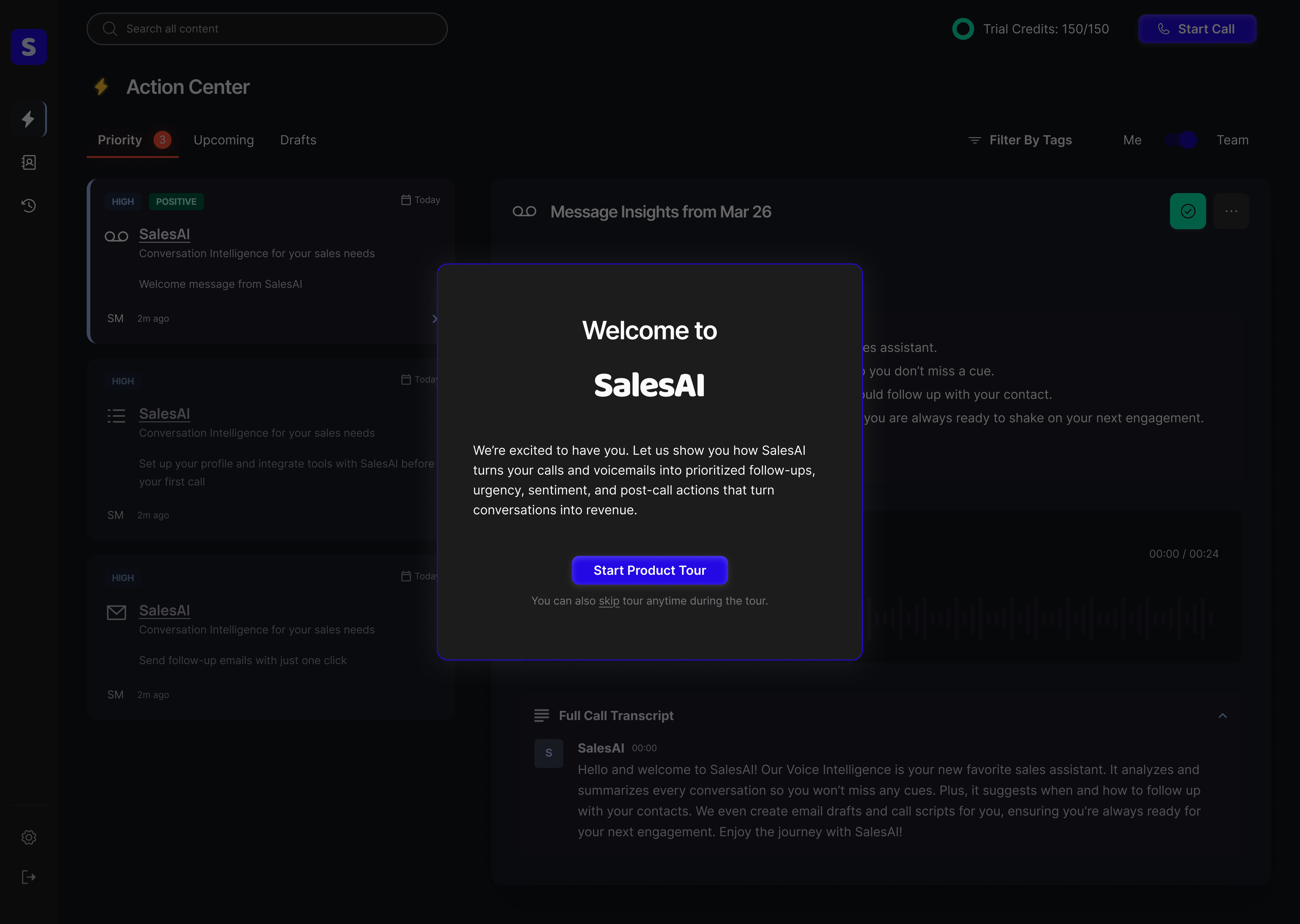 Product Tour in onboarding